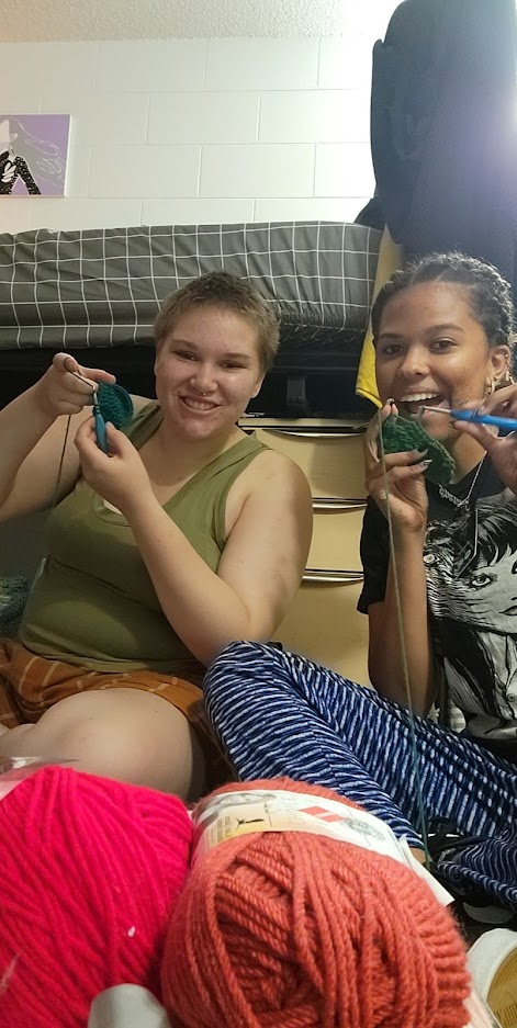 brenda crochet with friend